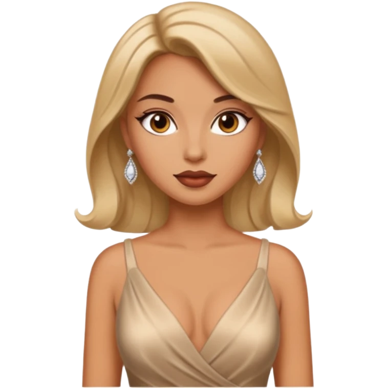 A woman wearing a glamour dress looks sexy and looks like a tart  emoji