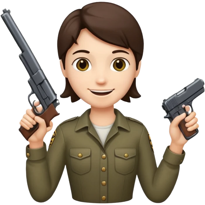 Este emoji 😂 de risa con una pistola en la mano emoji