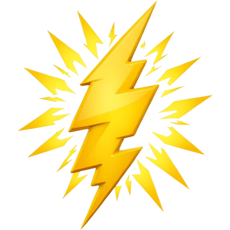 lightning flash yellow emoji