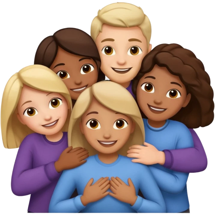 people hugging each other emoji