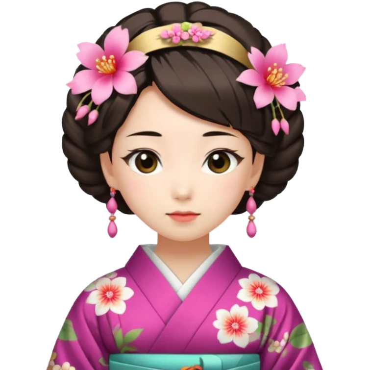 Japanese Princess with floral hairpin emoji