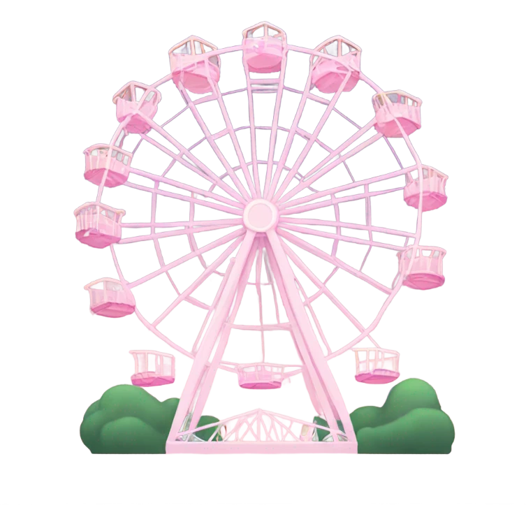Pale pink Ferris wheel emoji