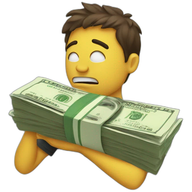 losing money in the stock market emoji