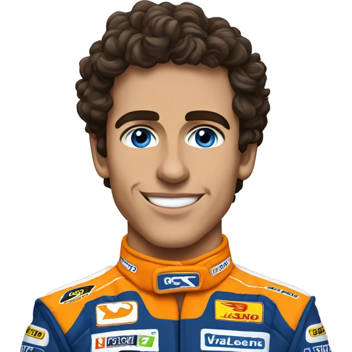 Lando norris mclaren with blue eyes emoji