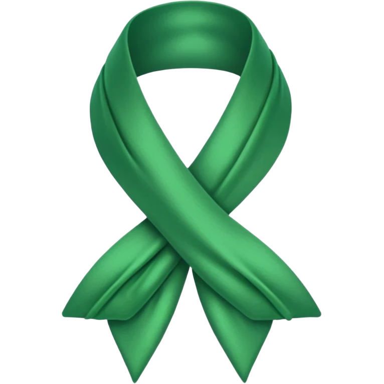 green cancer ribbon emoji