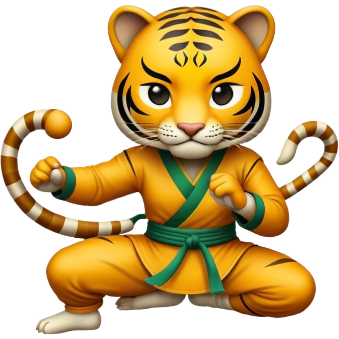 Cinematic Realistic Crouching Tiger, Hidden Dragon Pop Culture Emoji, showcasing a mystical portrayal of ancient martial arts rendered with dynamic textures and epic lighting. emoji