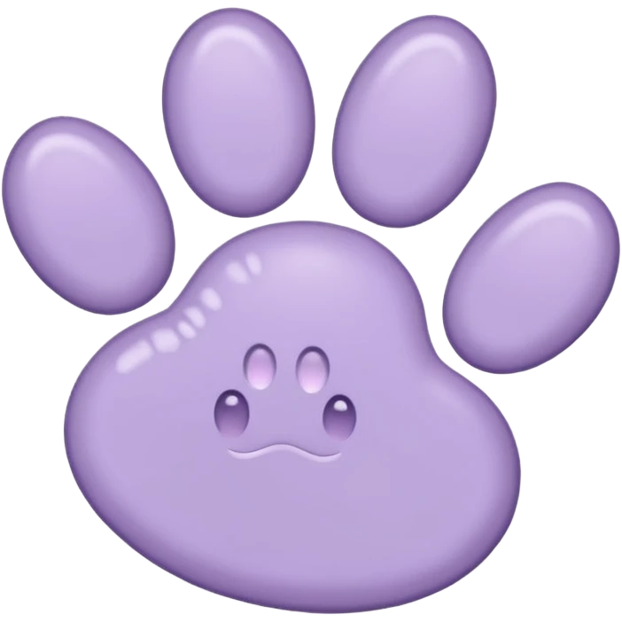 a pastel purple pawprint emoji
