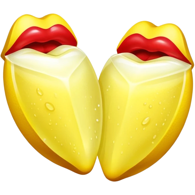 Labios con limón  emoji