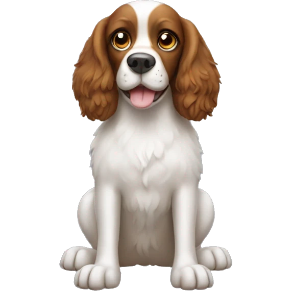 spaniel with rubber gloves on his paws emoji