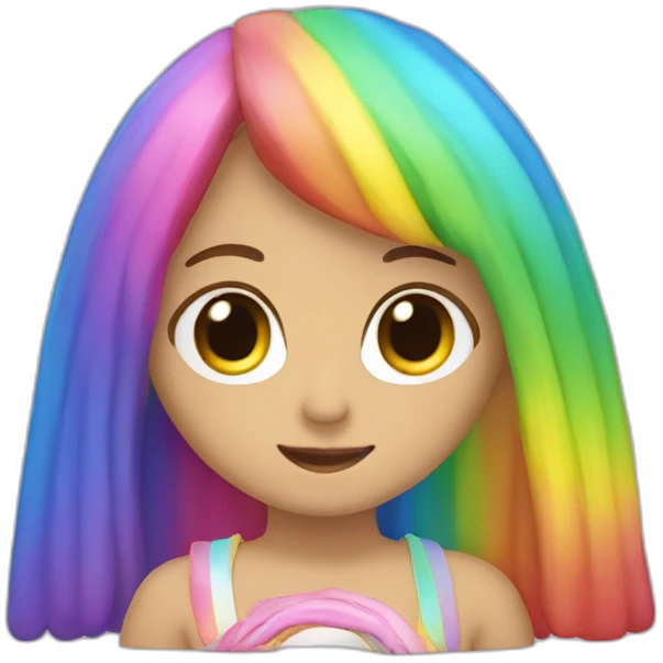 coeur arc en ciel emoji