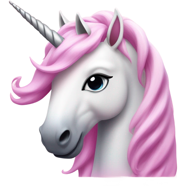 unicorn wearing pink emoji