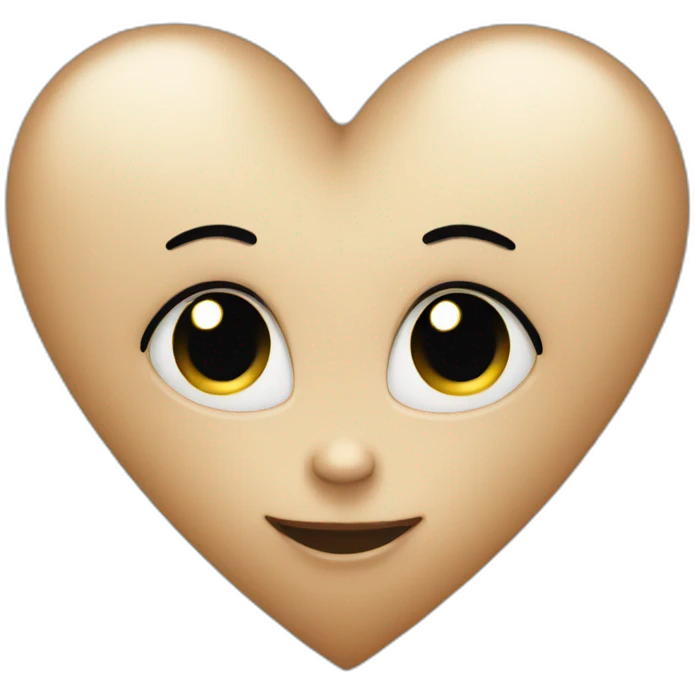 Nude heart emoji