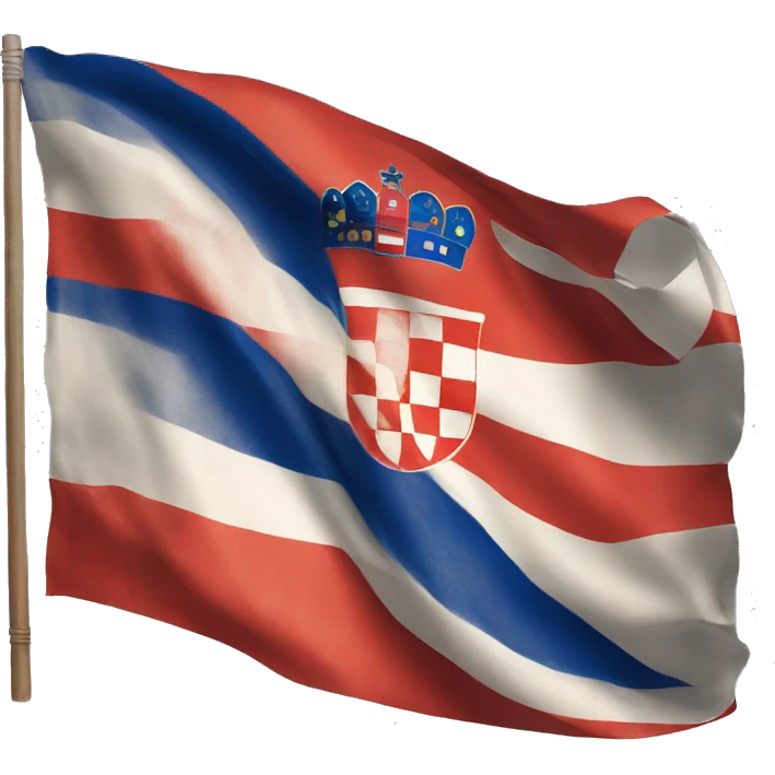 Croatian flag whit a cross emoji