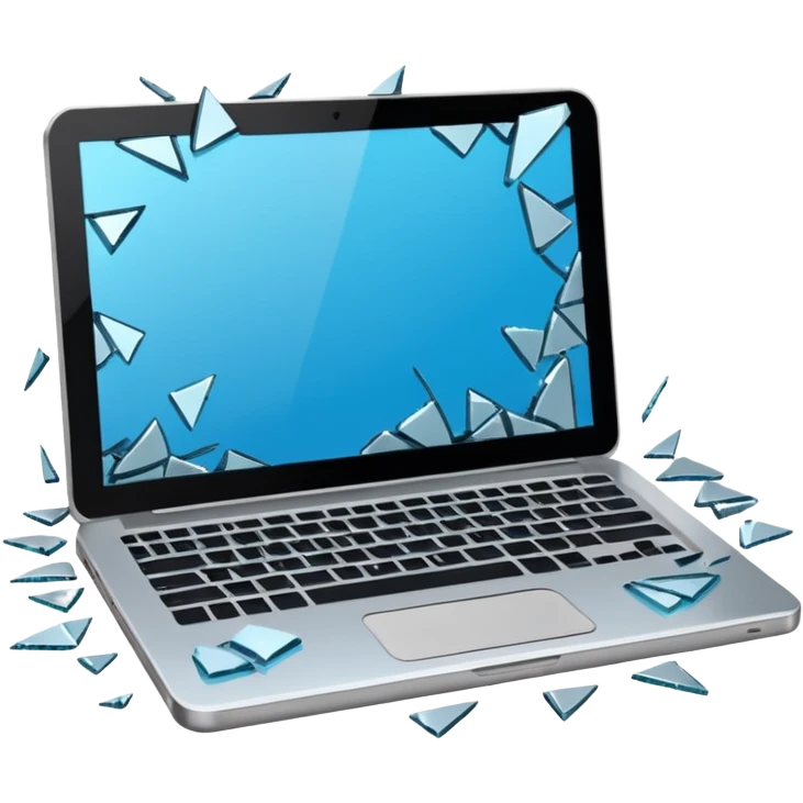 shattered laptop emoji