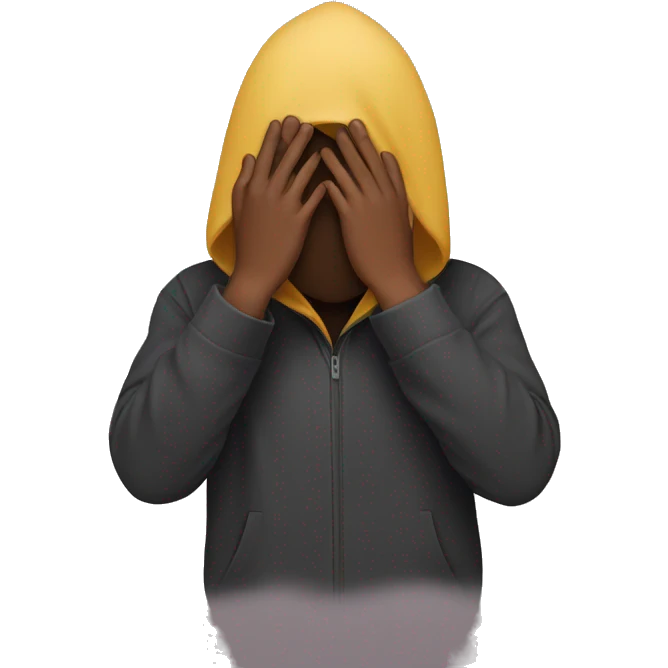 hiding face emoji