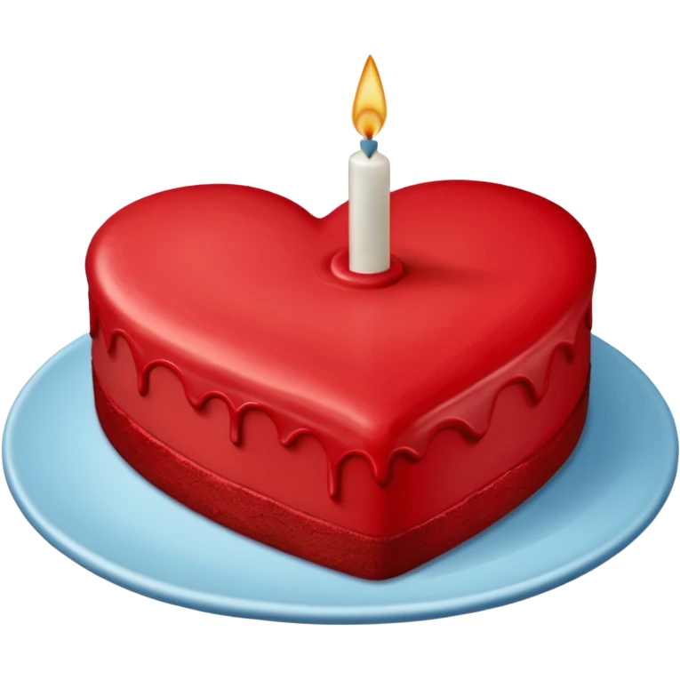 Heart-shaped cake emoji