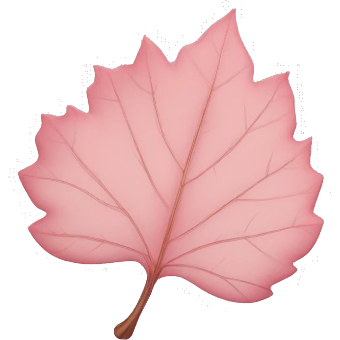 autumn light pink leaf emoji