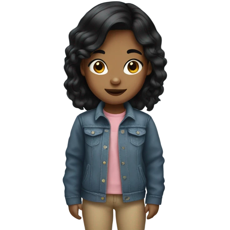 a kid girl with black hair emoji