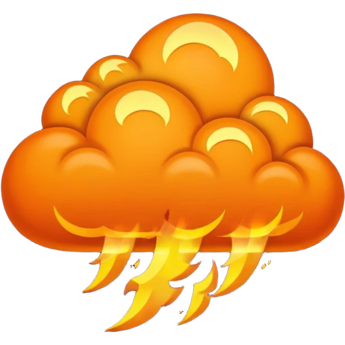 thunder cloud fire emoji