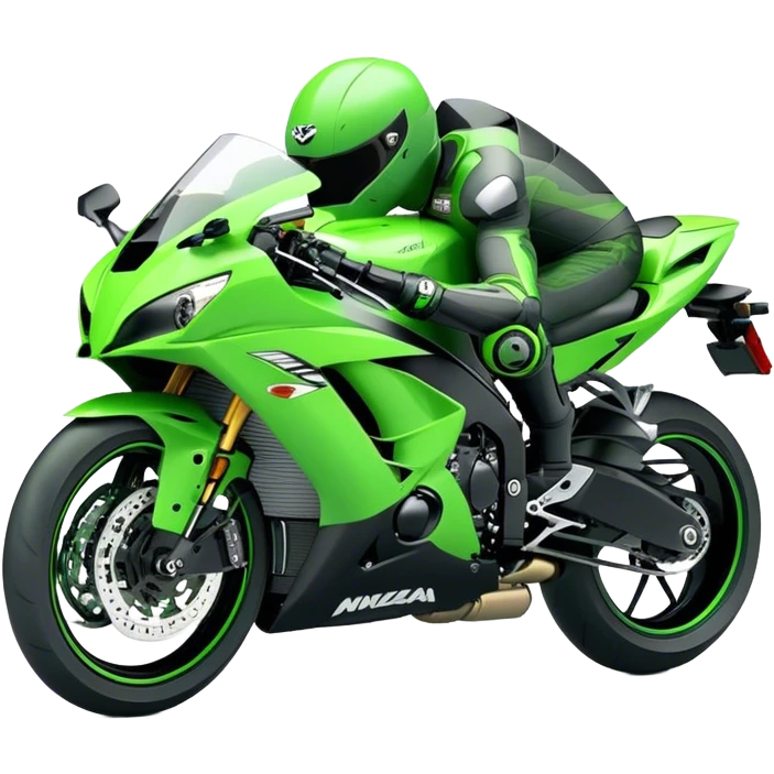 Kawasaki Ninja (Sportbike) - Kawasaki Ninja ZX-10R (Model Year: 2022) (Iconic colour: Green) emoji