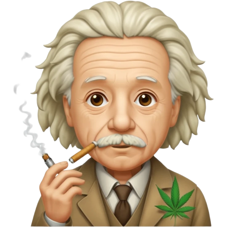 Einstein smoking weed emoji