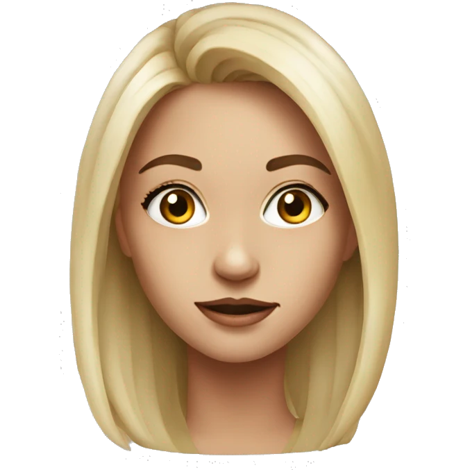 realistic portrait of beautiful girl emoji