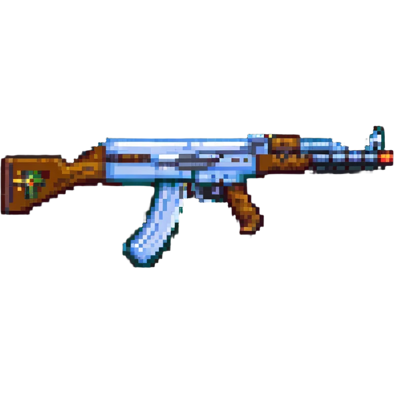 pixel art AK-47 rifle emoji