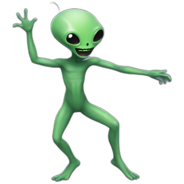 Alien dancing emoji