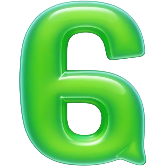 neon green bubble letter D emoji