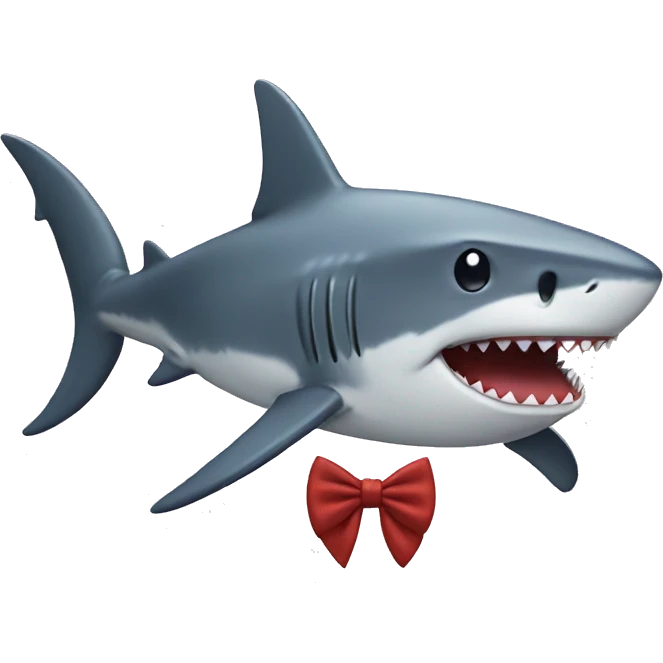 Shark with a bow tie  emoji