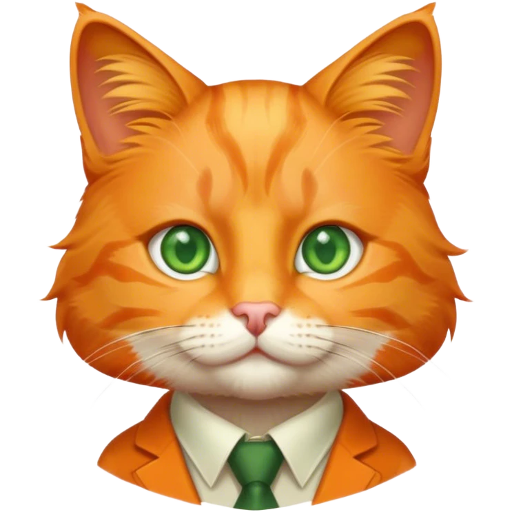 cute orange cat professor emoji