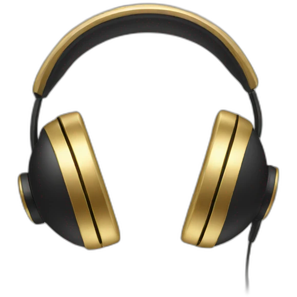 gold headphones emoji