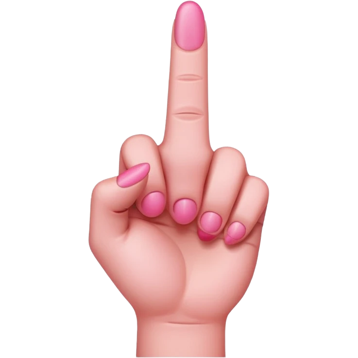 Pink middle finger  emoji