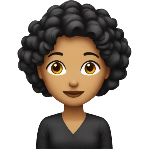 Mujer con pelo negro corto  emoji