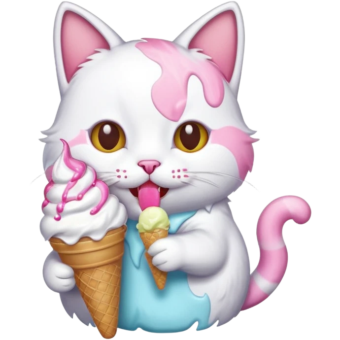 Cat with ice cream  emoji