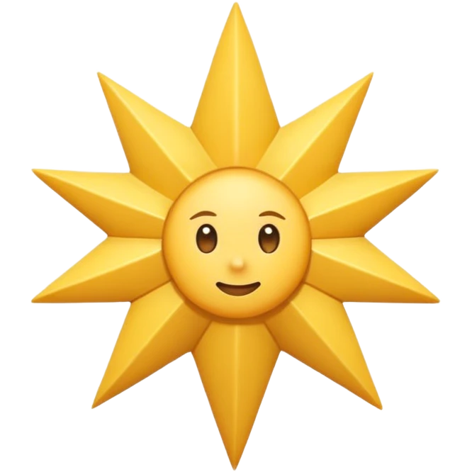 generate an emoji with a white tick in between a star having 11 points  emoji