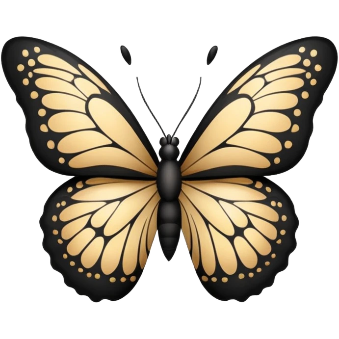 Butterfly full black emoji