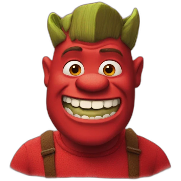 red-shrek emoji