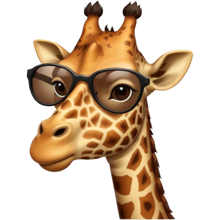 giraffe head and body wtih black sunglasses  emoji