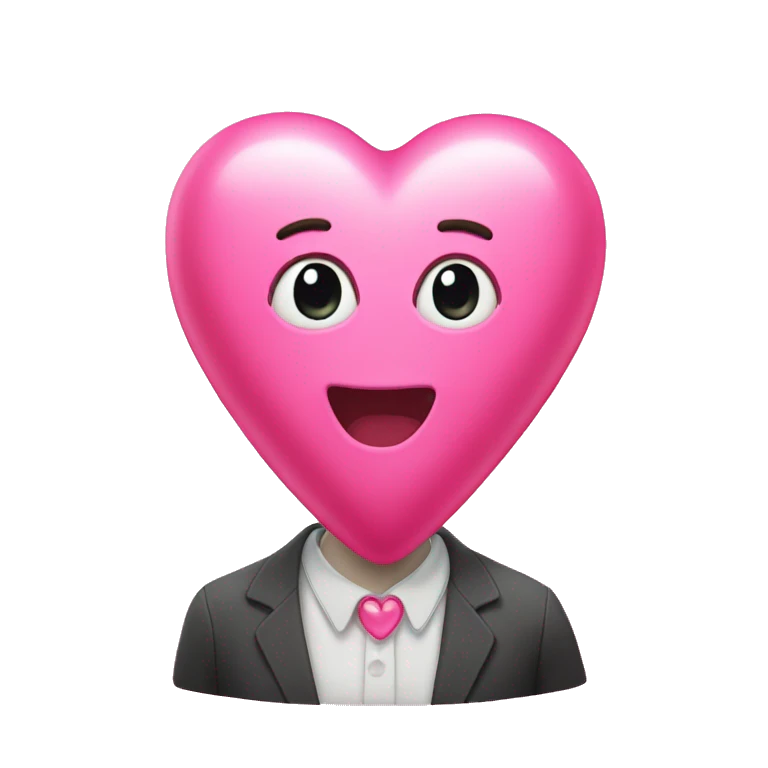 Bubblegum heart emoji
