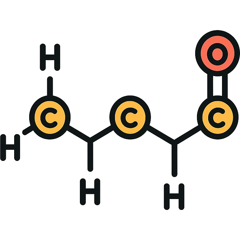 cis-3-hexenol molecule color outline icon, clear bonds and atoms, scientific style emoji