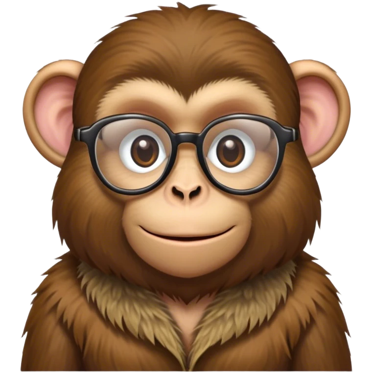Farmer monkey with glasses emoji