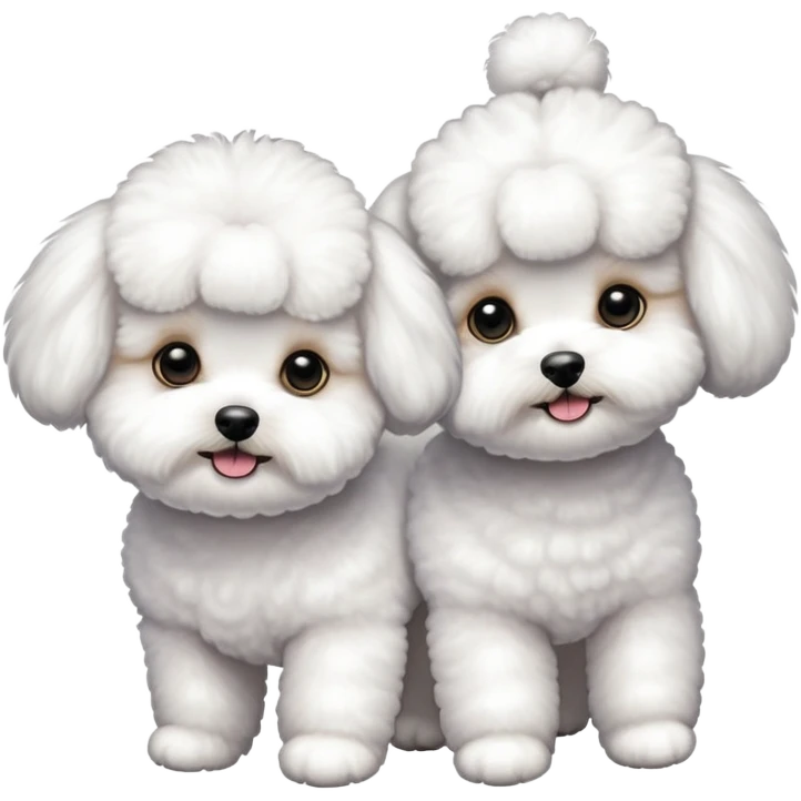 Two Bichon frise girls  emoji