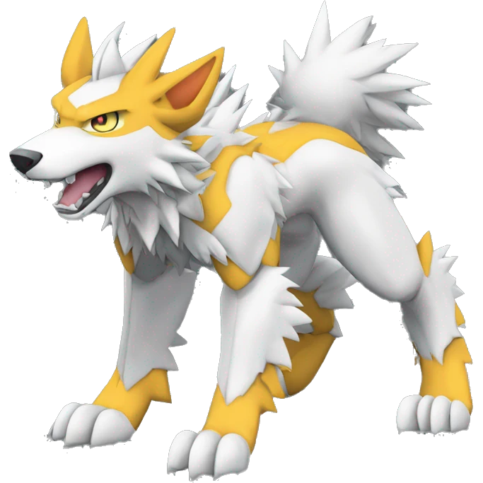  Cool Edgy Digimon-Fakemon-Garurumon-Loogamon-Dorulumon-Wolf full body emoji
