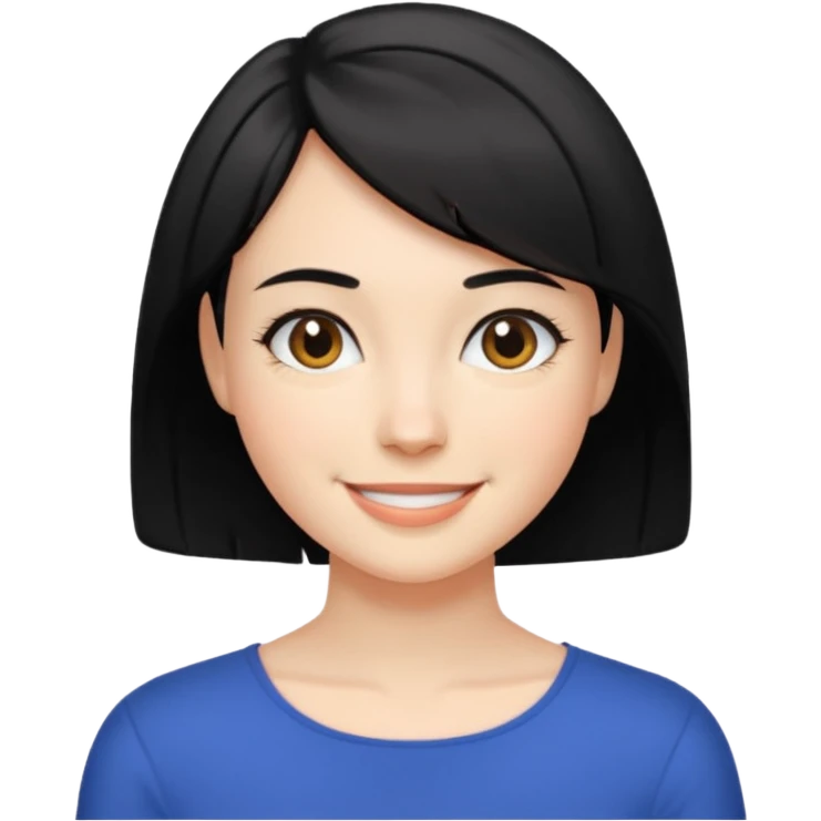 erin black short hair shoulder length emoji