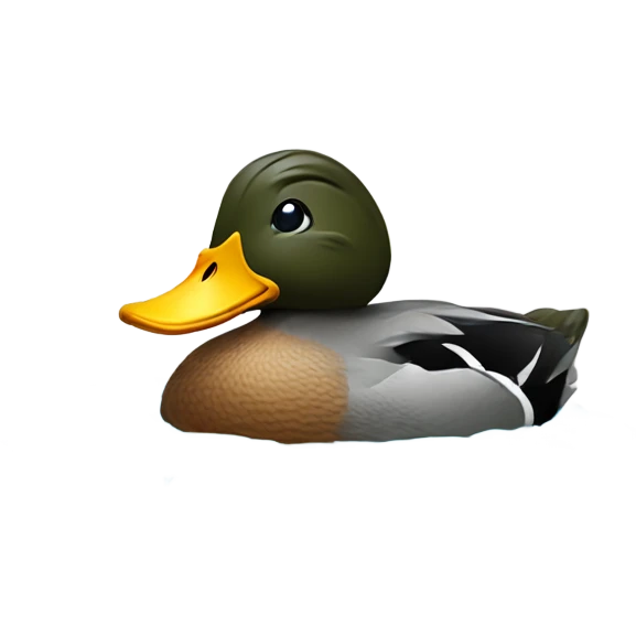 Just a dabbling duck in the creek of crypto currency  emoji