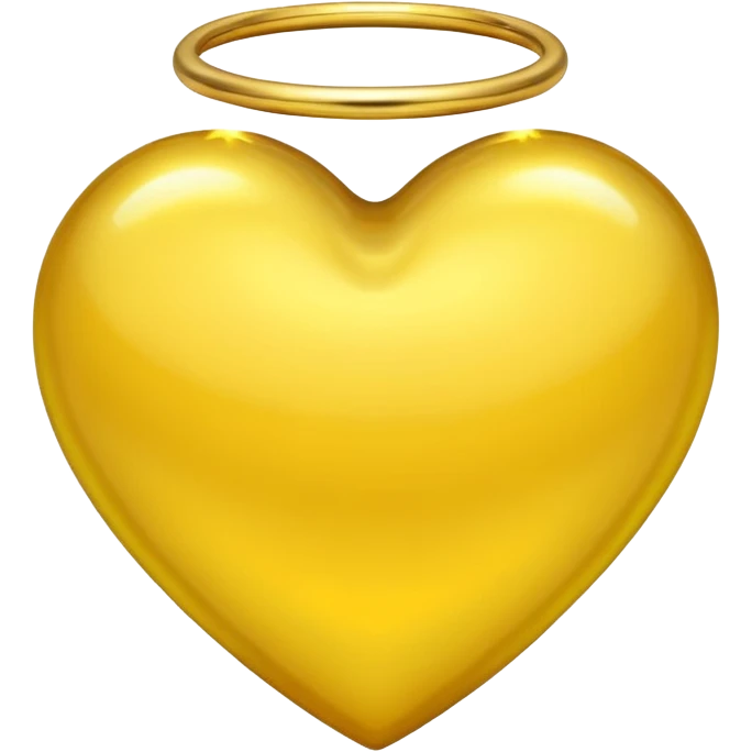 yellow heart with a golden halo emoji