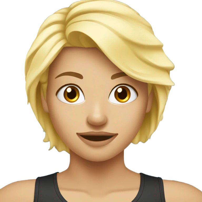 Blonde girl at the gym emoji
