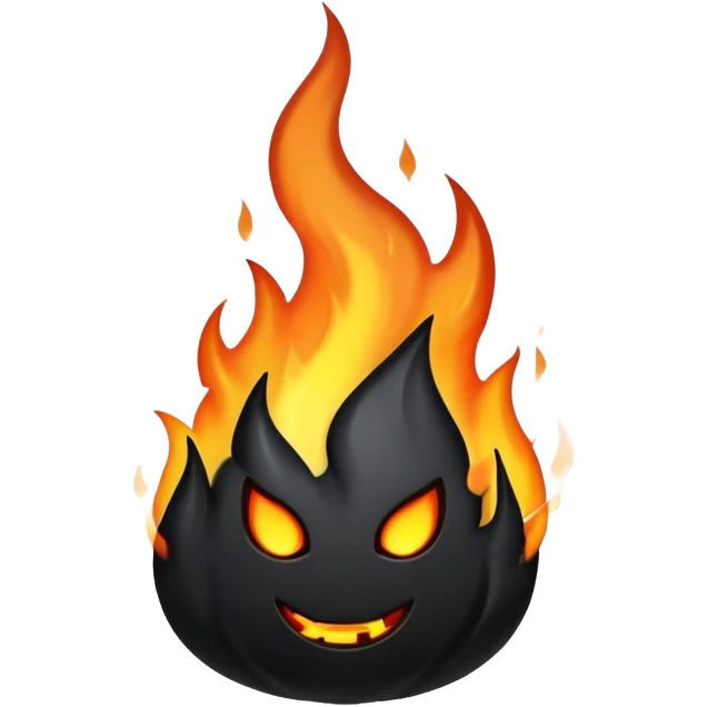 Black flame emoji