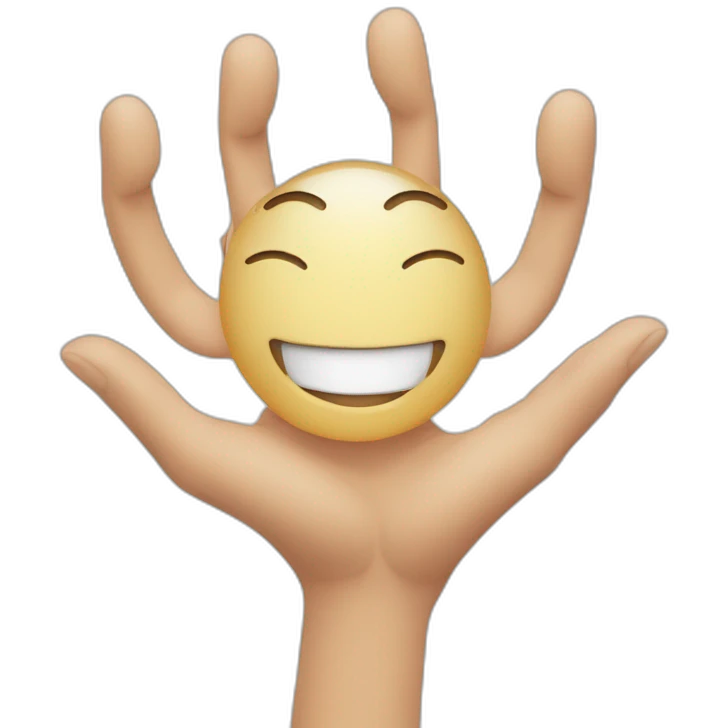 Smiling With Open Hands Emoji emoji